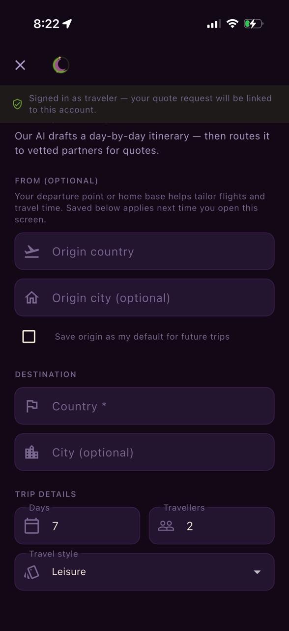 Jetdunes AI trip inputs